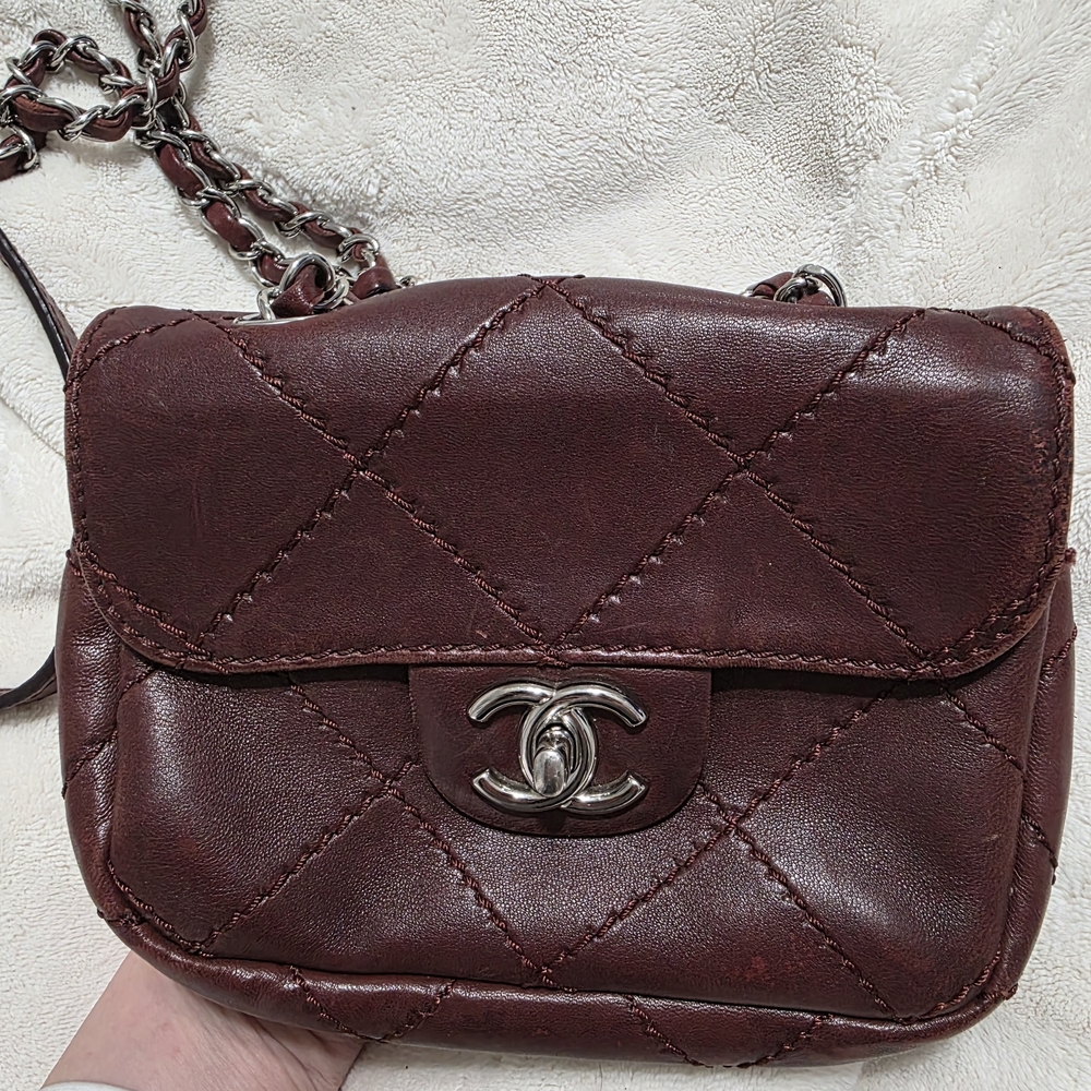 Chanel Burgundy Quilted Leather Shoulder Bag